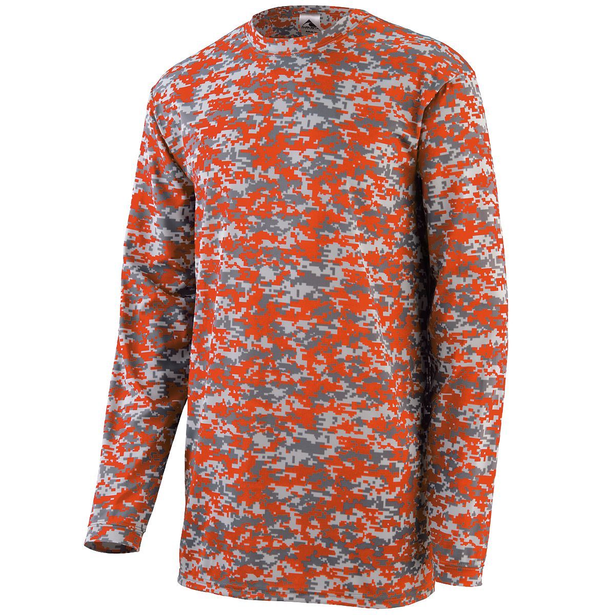 Augusta Sportswear Digi Camo Wicking Long Sleeve T-Shirt in Orange Digi  -Part of the Adult, Adult-Tee-Shirt, T-Shirts, Augusta-Products, Shirts product lines at KanaleyCreations.com