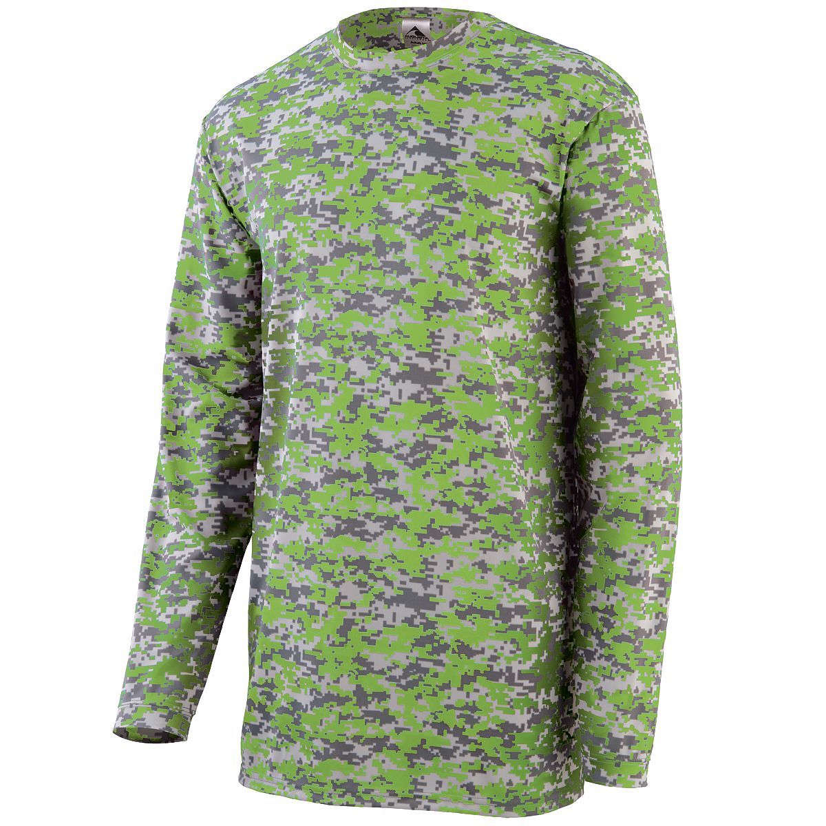 Augusta Sportswear Digi Camo Wicking Long Sleeve T-Shirt in Lime Digi  -Part of the Adult, Adult-Tee-Shirt, T-Shirts, Augusta-Products, Shirts product lines at KanaleyCreations.com