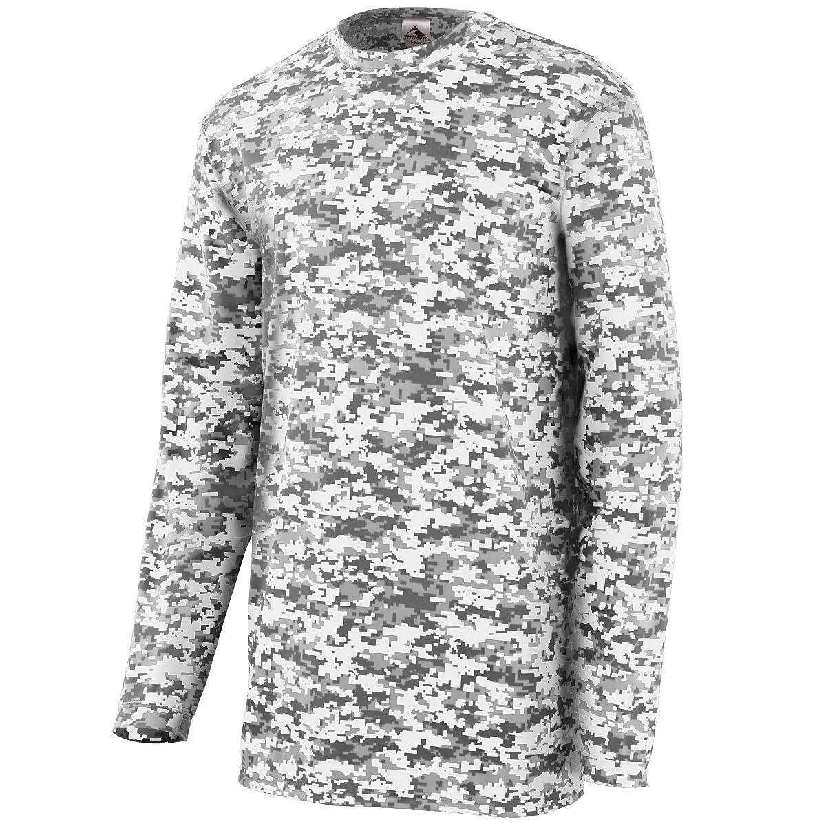 Augusta Sportswear Youth Digi Camo Wicking Long Sleeve T-Shirt in White Digi  -Part of the Youth, Youth-Tee-Shirt, T-Shirts, Augusta-Products, Shirts product lines at KanaleyCreations.com