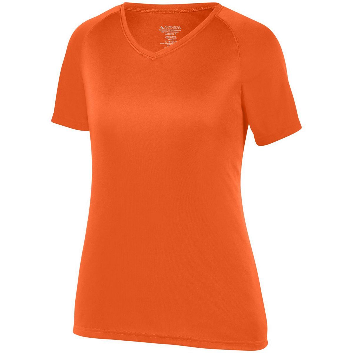 Augusta Sportswear Girls Attain Wicking Raglan Sleeve Tee in Orange  -Part of the Girls, T-Shirts, Augusta-Products, Girls-Tee-Shirt, Shirts product lines at KanaleyCreations.com