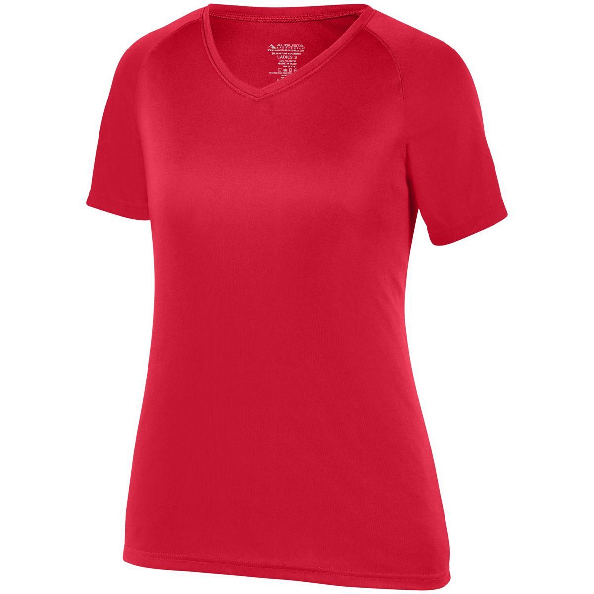 Augusta Sportswear Girls Attain Wicking Raglan Sleeve Tee in Red  -Part of the Girls, T-Shirts, Augusta-Products, Girls-Tee-Shirt, Shirts product lines at KanaleyCreations.com