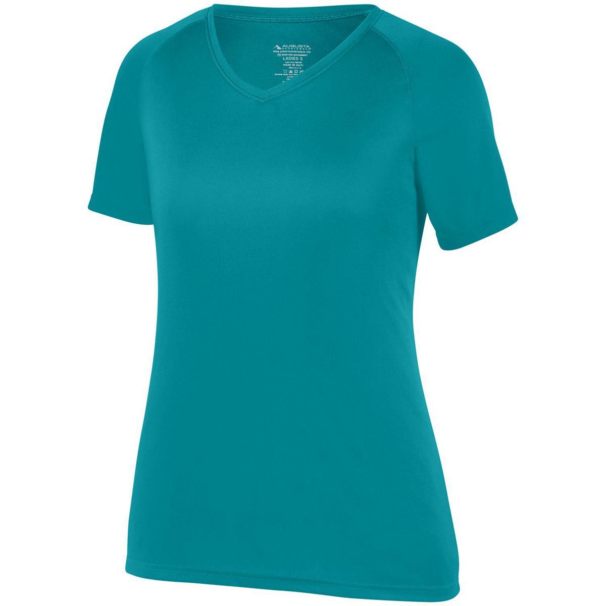Augusta Sportswear Girls Attain Wicking Raglan Sleeve Tee in Teal  -Part of the Girls, T-Shirts, Augusta-Products, Girls-Tee-Shirt, Shirts product lines at KanaleyCreations.com