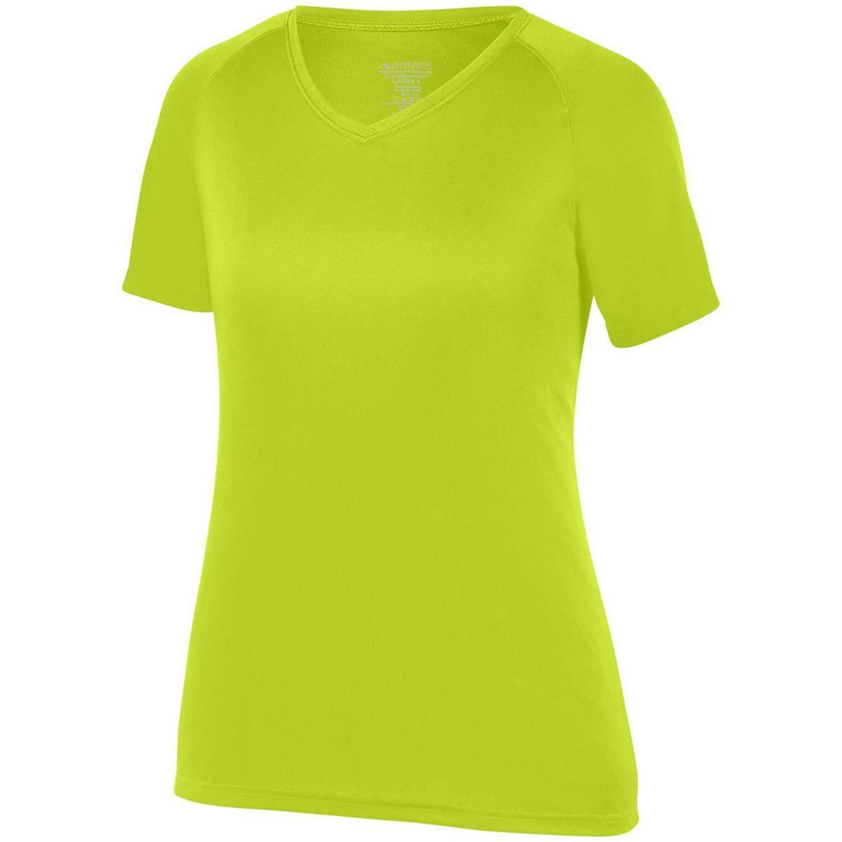 Augusta Sportswear Girls Attain Wicking Raglan Sleeve Tee in Lime  -Part of the Girls, T-Shirts, Augusta-Products, Girls-Tee-Shirt, Shirts product lines at KanaleyCreations.com