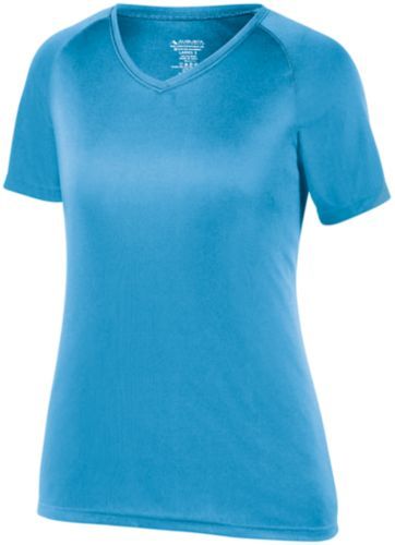Augusta Sportswear Girls Attain Wicking Raglan Sleeve Tee in Power Blue  -Part of the Girls, T-Shirts, Augusta-Products, Girls-Tee-Shirt, Shirts product lines at KanaleyCreations.com