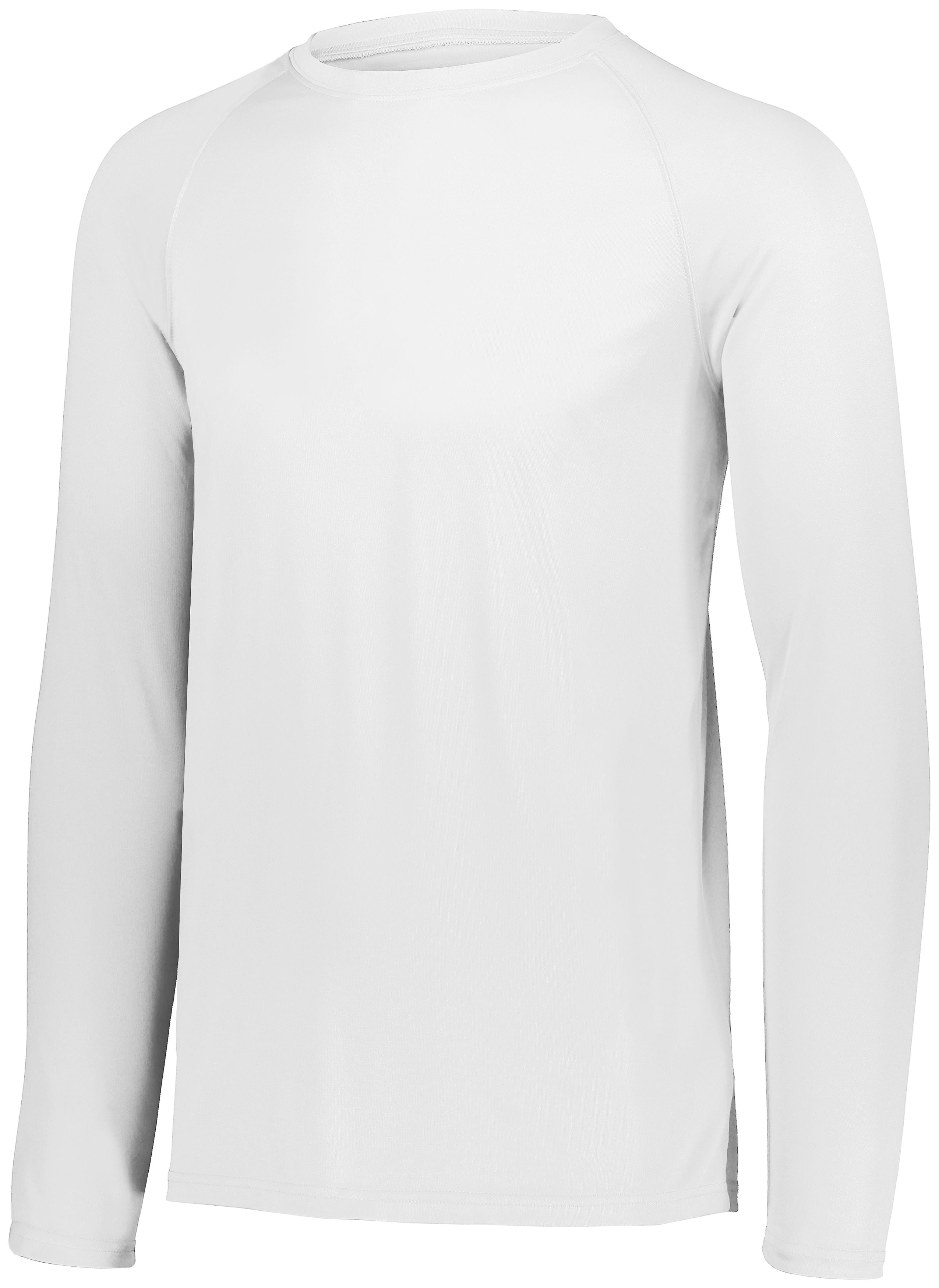 Augusta Sportswear Youth Attain Wicking Long Sleeve Tee in White  -Part of the Youth, Youth-Tee-Shirt, T-Shirts, Augusta-Products, Shirts product lines at KanaleyCreations.com