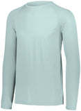 Augusta Sportswear Youth Attain Wicking Long Sleeve Tee in Silver  -Part of the Youth, Youth-Tee-Shirt, T-Shirts, Augusta-Products, Shirts product lines at KanaleyCreations.com