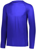 Augusta Sportswear Youth Attain Wicking Long Sleeve Tee in Purple (Hlw)  -Part of the Youth, Youth-Tee-Shirt, T-Shirts, Augusta-Products, Shirts product lines at KanaleyCreations.com