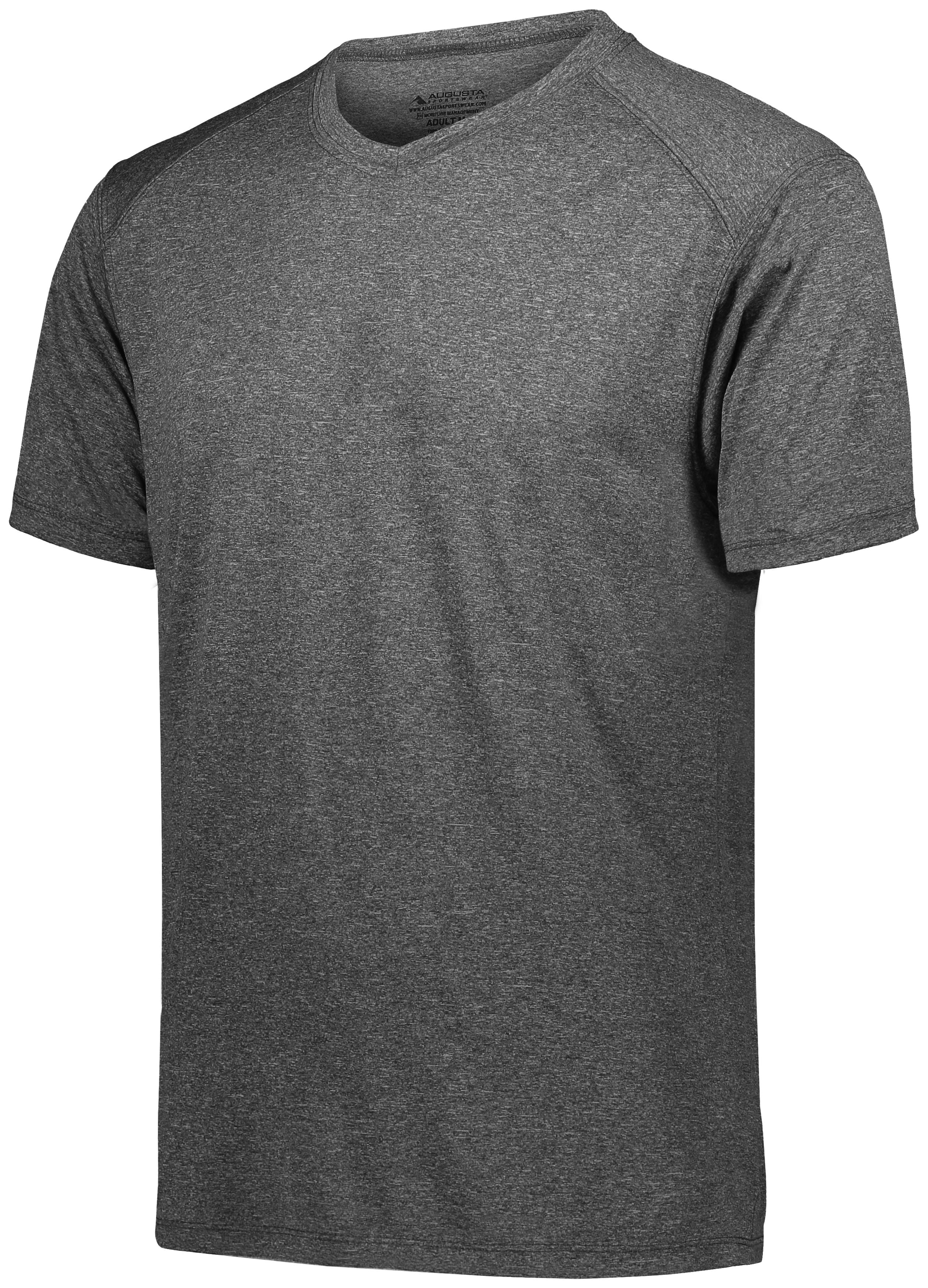 Augusta Sportswear Kinergy Training Tee in Black Heather  -Part of the Adult, Adult-Tee-Shirt, T-Shirts, Augusta-Products, Shirts product lines at KanaleyCreations.com