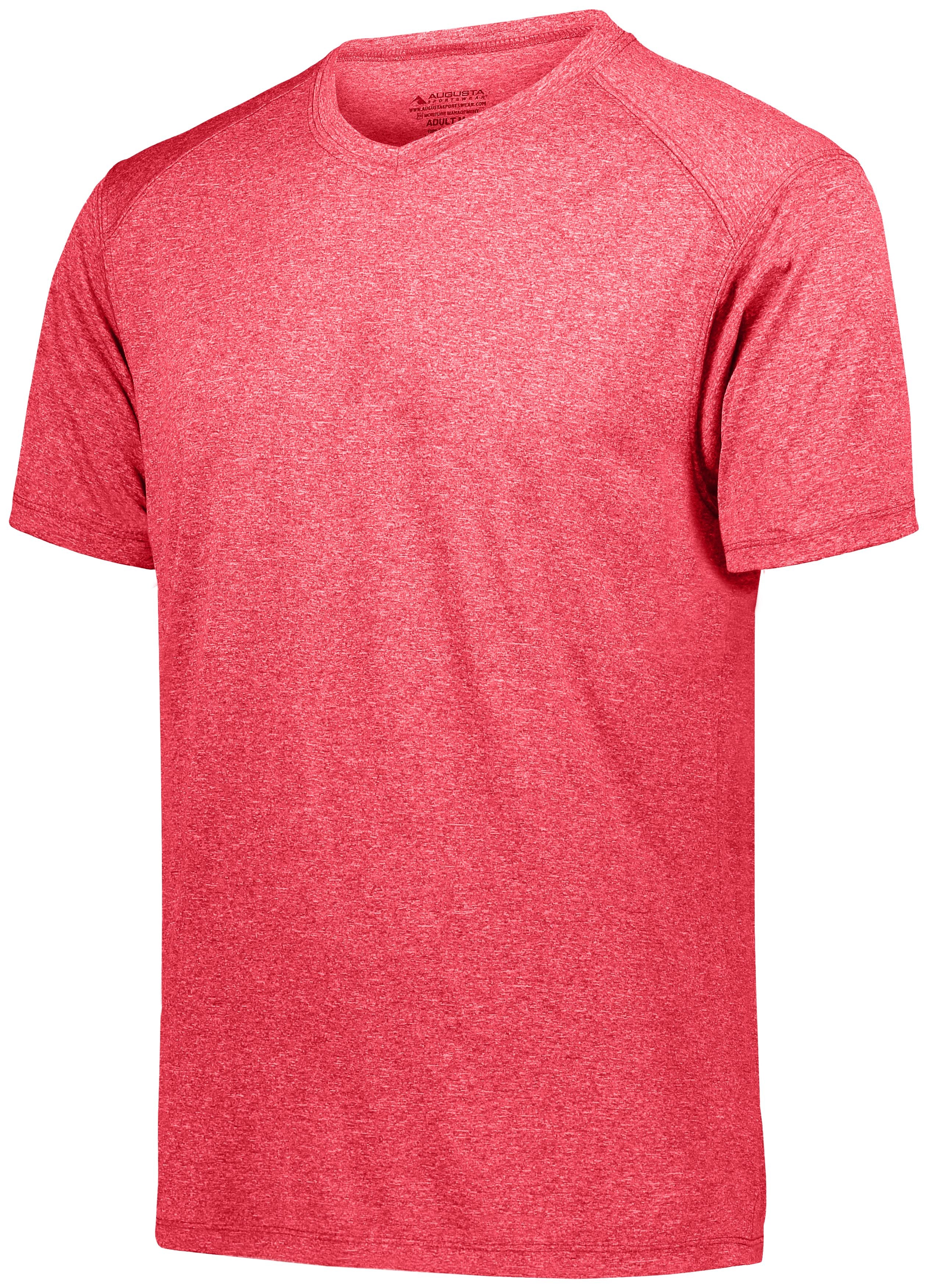 Augusta Sportswear Youth Kinergy Training Tee in Red Heather  -Part of the Youth, Youth-Tee-Shirt, T-Shirts, Augusta-Products, Shirts product lines at KanaleyCreations.com