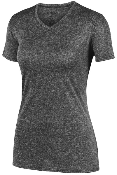 Augusta Sportswear Ladies Kinergy Training Tee in Black Heather  -Part of the Ladies, Ladies-Tee-Shirt, T-Shirts, Augusta-Products, Shirts product lines at KanaleyCreations.com