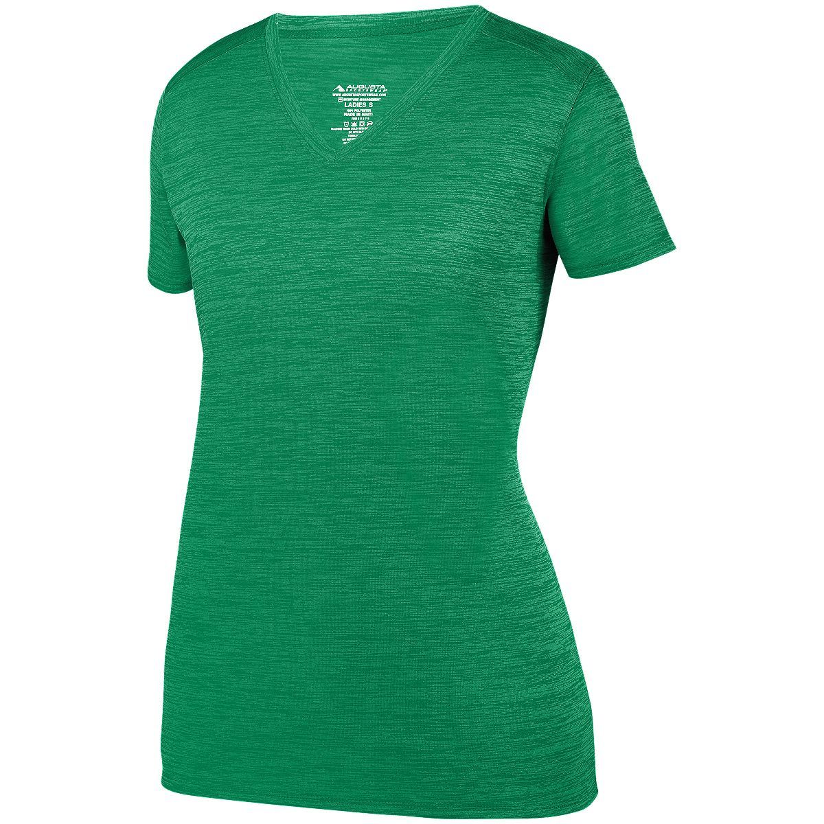 Augusta Sportswear Ladies Shadow Tonal Heather Training Tee in Kelly  -Part of the Ladies, Ladies-Tee-Shirt, T-Shirts, Augusta-Products, Shirts, Tonal-Fleece-Collection product lines at KanaleyCreations.com