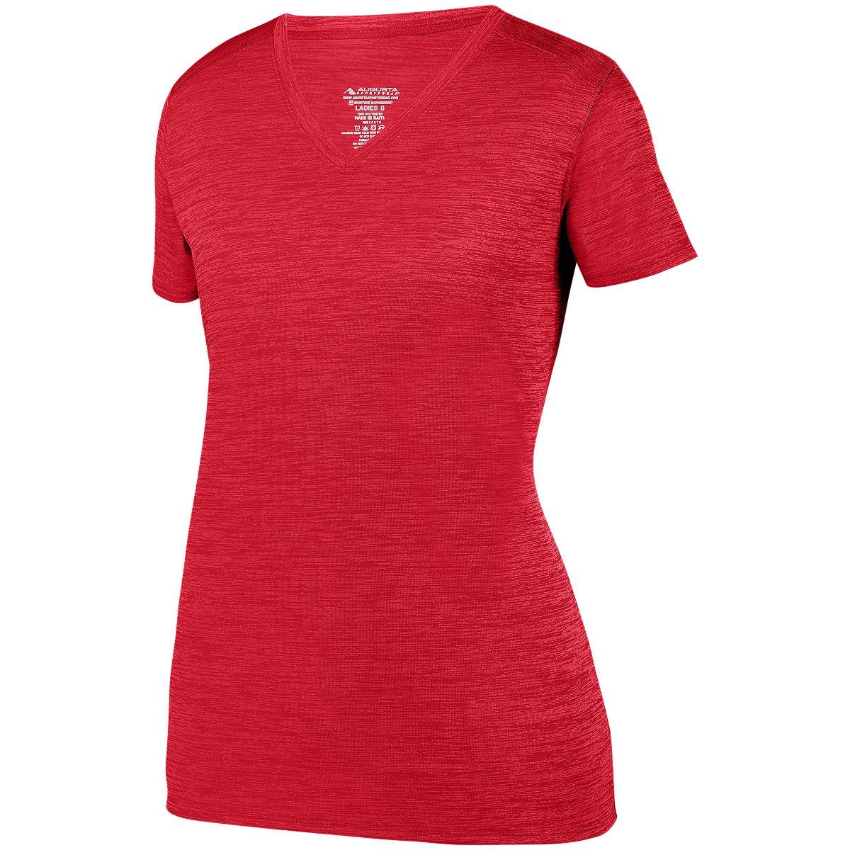 Augusta Sportswear Ladies Shadow Tonal Heather Training Tee in Red  -Part of the Ladies, Ladies-Tee-Shirt, T-Shirts, Augusta-Products, Shirts, Tonal-Fleece-Collection product lines at KanaleyCreations.com