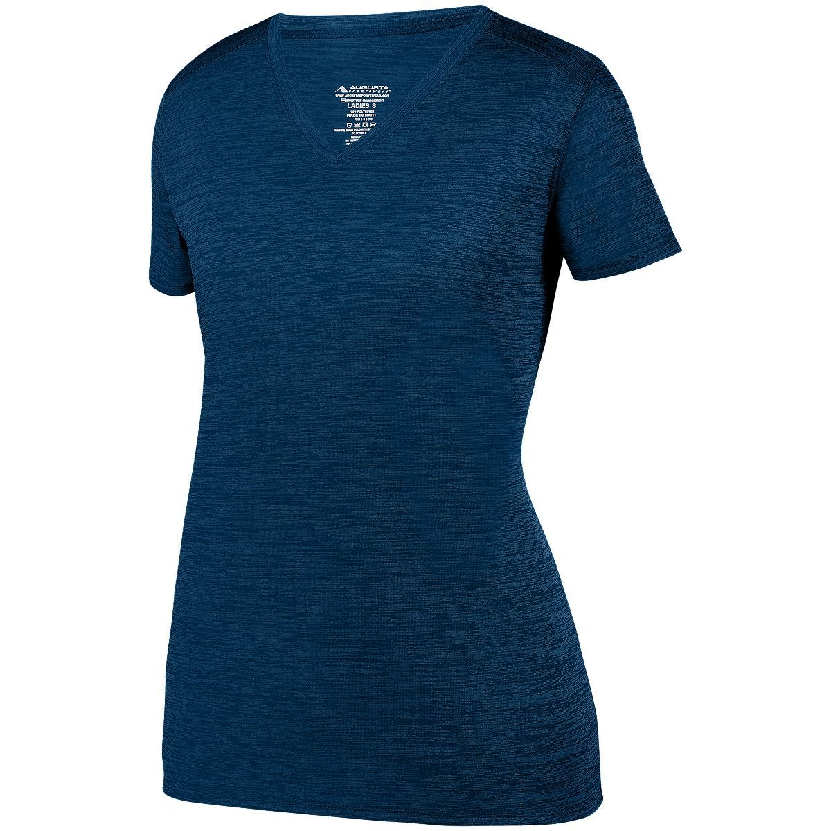 Augusta Sportswear Ladies Shadow Tonal Heather Training Tee in Navy  -Part of the Ladies, Ladies-Tee-Shirt, T-Shirts, Augusta-Products, Shirts, Tonal-Fleece-Collection product lines at KanaleyCreations.com