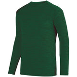 Augusta Sportswear Shadow Tonal Heather Long Sleeve Tee in Dark Green  -Part of the Adult, Adult-Tee-Shirt, T-Shirts, Augusta-Products, Shirts, Tonal-Fleece-Collection product lines at KanaleyCreations.com