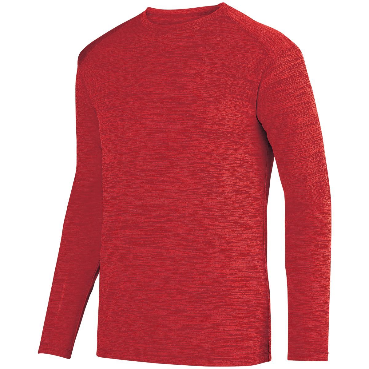 Augusta Sportswear Shadow Tonal Heather Long Sleeve Tee in Red  -Part of the Adult, Adult-Tee-Shirt, T-Shirts, Augusta-Products, Shirts, Tonal-Fleece-Collection product lines at KanaleyCreations.com