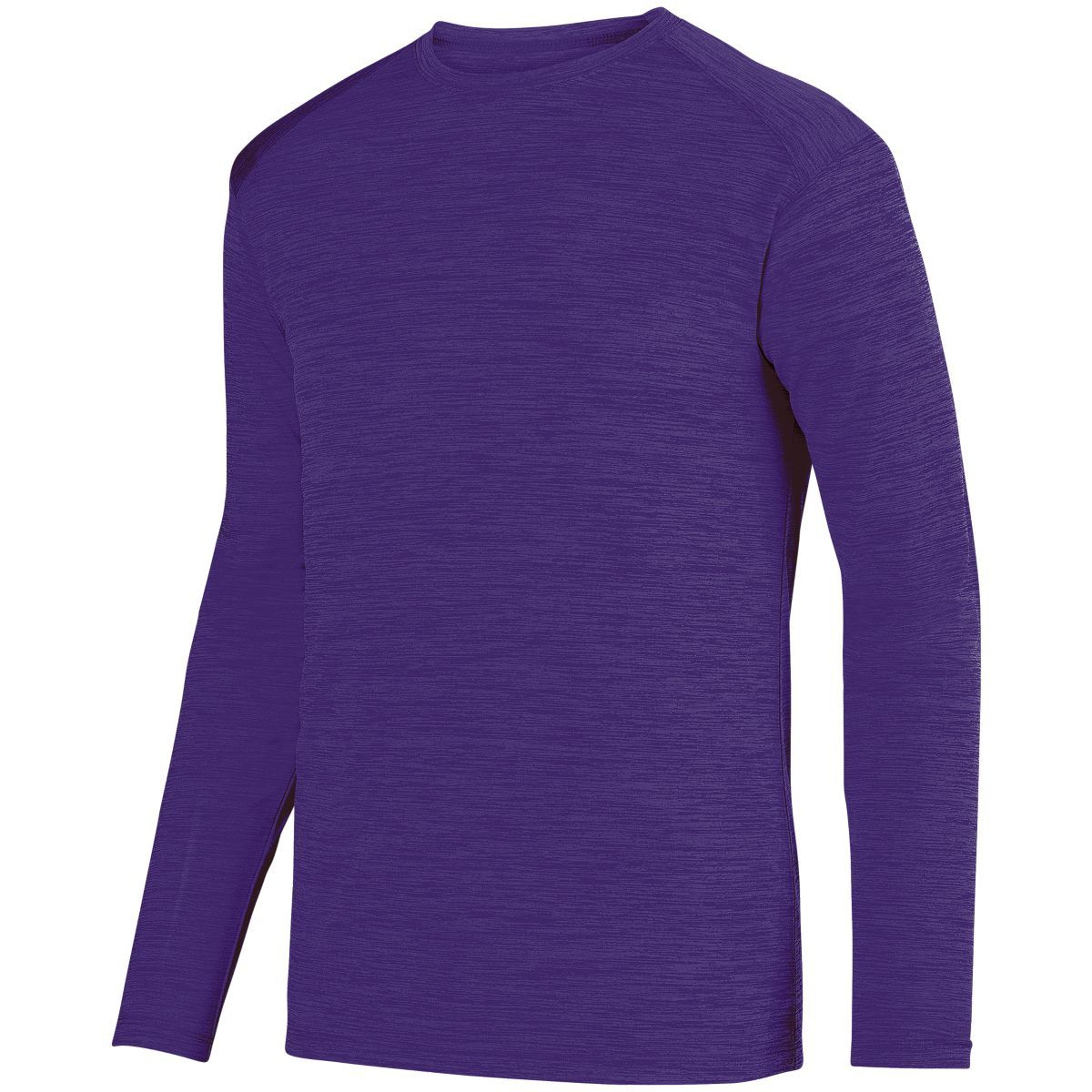 Augusta Sportswear Shadow Tonal Heather Long Sleeve Tee in Purple  -Part of the Adult, Adult-Tee-Shirt, T-Shirts, Augusta-Products, Shirts, Tonal-Fleece-Collection product lines at KanaleyCreations.com