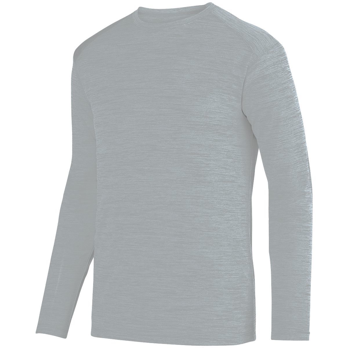 Augusta Sportswear Shadow Tonal Heather Long Sleeve Tee in Silver  -Part of the Adult, Adult-Tee-Shirt, T-Shirts, Augusta-Products, Shirts, Tonal-Fleece-Collection product lines at KanaleyCreations.com