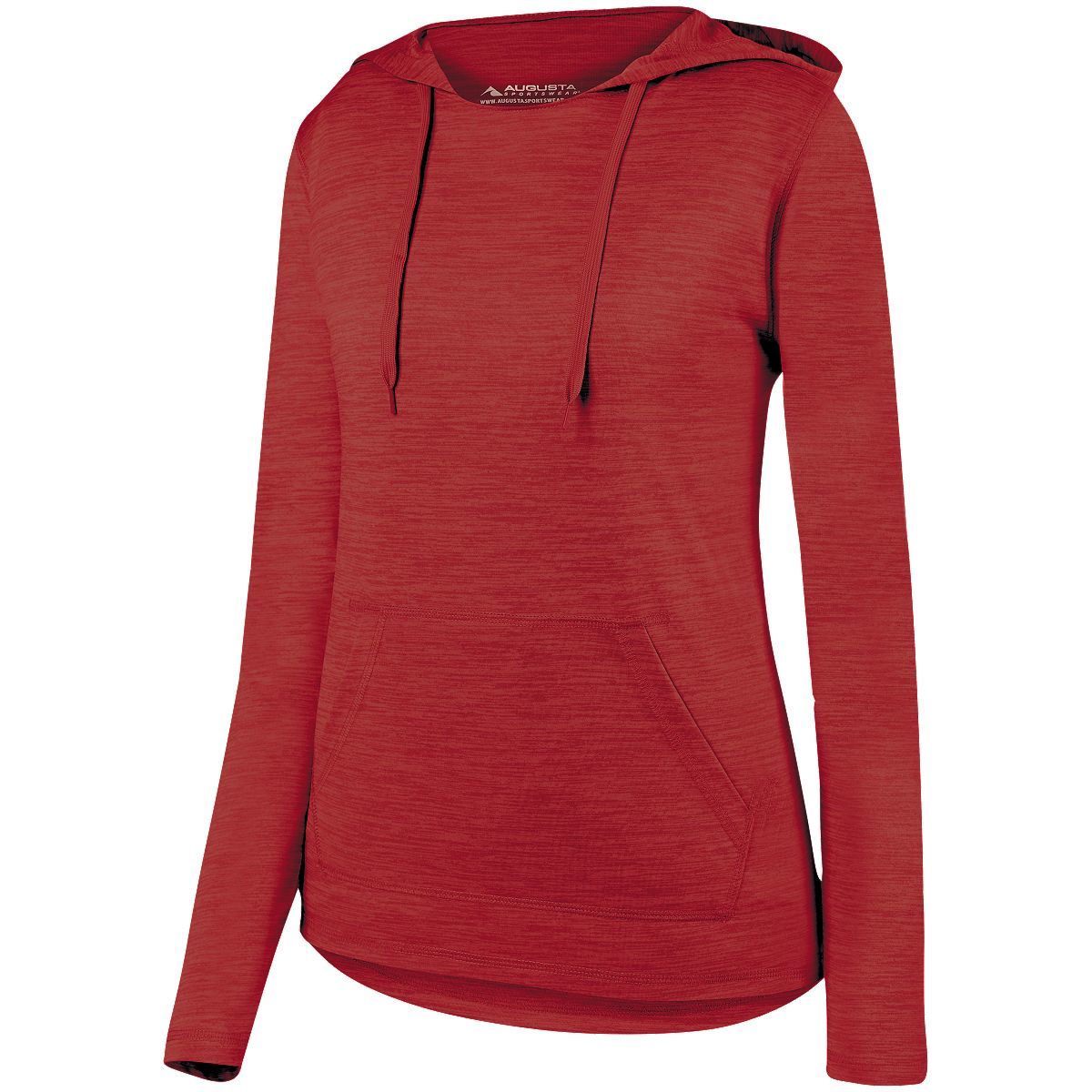 Augusta Sportswear Ladies Shadow Tonal Heather Hoodie in Red  -Part of the Ladies, Augusta-Products, Shirts, Tonal-Fleece-Collection product lines at KanaleyCreations.com