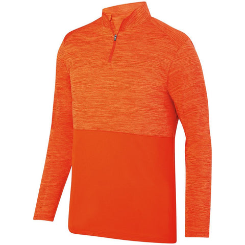 Augusta Sportswear Shadow Tonal Heather 1/4 Zip Pullover in Orange  -Part of the Adult, Adult-Pullover, Augusta-Products, Outerwear, Tonal-Fleece-Collection product lines at KanaleyCreations.com
