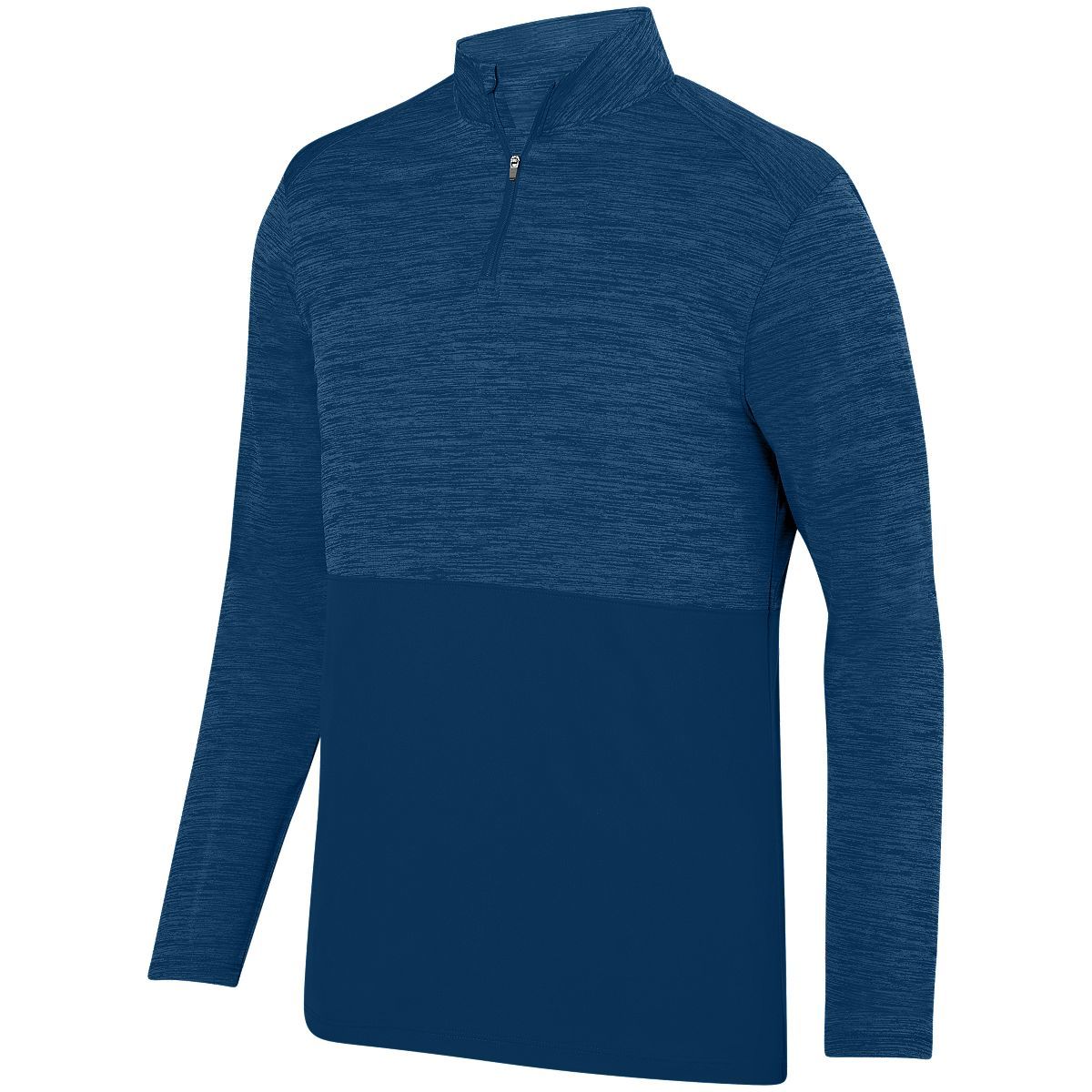Augusta Sportswear Shadow Tonal Heather 1/4 Zip Pullover in Navy  -Part of the Adult, Adult-Pullover, Augusta-Products, Outerwear, Tonal-Fleece-Collection product lines at KanaleyCreations.com