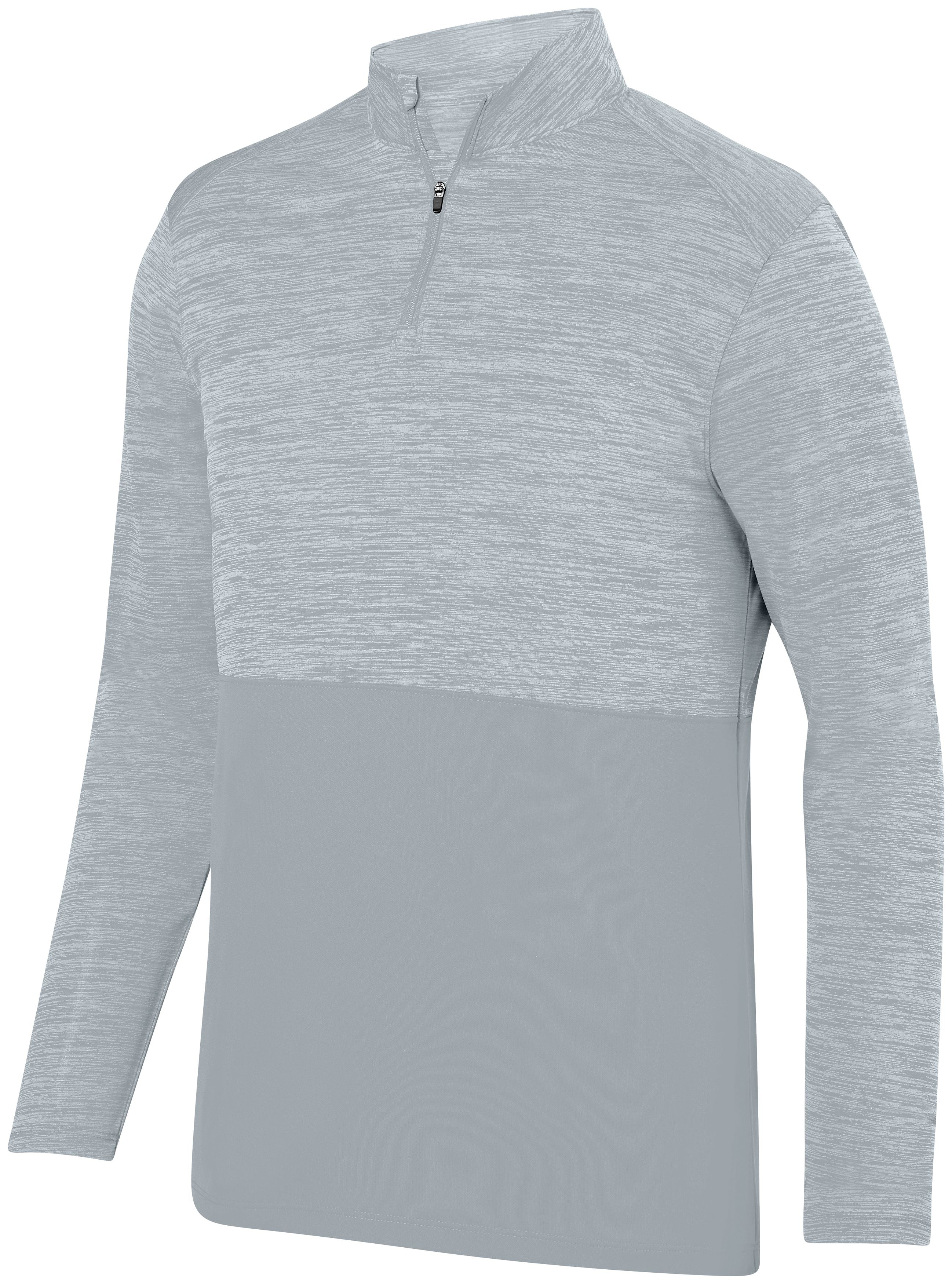 Augusta Sportswear Shadow Tonal Heather 1/4 Zip Pullover in Silver  -Part of the Adult, Adult-Pullover, Augusta-Products, Outerwear, Tonal-Fleece-Collection product lines at KanaleyCreations.com