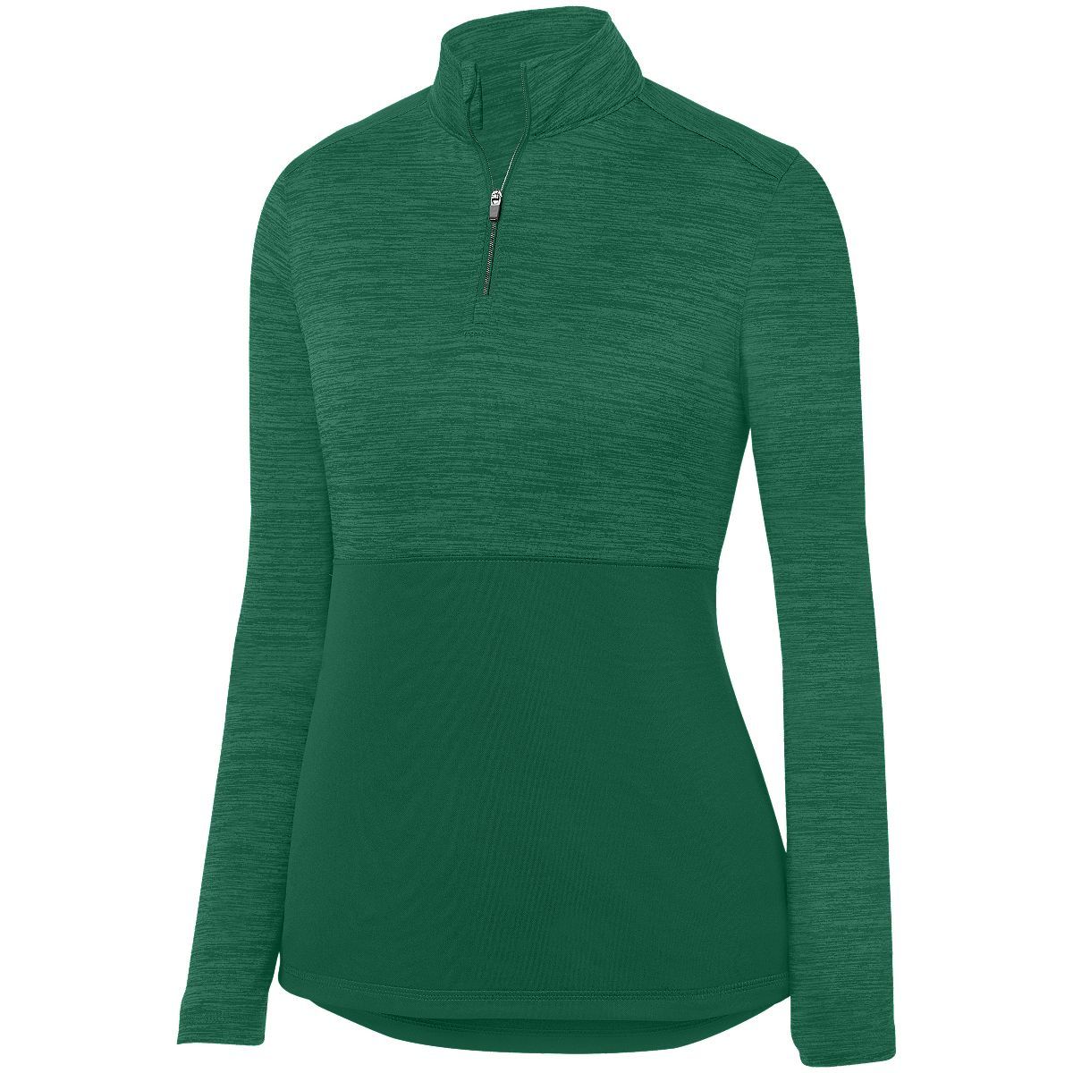 Augusta Sportswear Ladies Shadow Tonal Heather 1/4 Zip Pullover in Dark Green  -Part of the Ladies, Ladies-Pullover, Augusta-Products, Outerwear, Tonal-Fleece-Collection product lines at KanaleyCreations.com