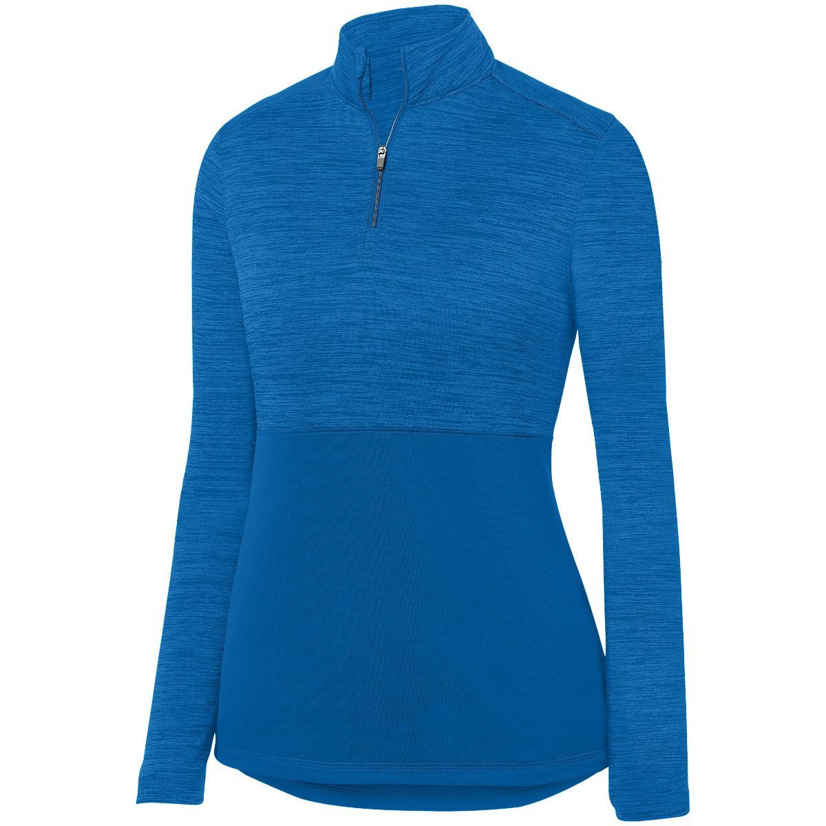 Augusta Sportswear Ladies Shadow Tonal Heather 1/4 Zip Pullover in Royal  -Part of the Ladies, Ladies-Pullover, Augusta-Products, Outerwear, Tonal-Fleece-Collection product lines at KanaleyCreations.com