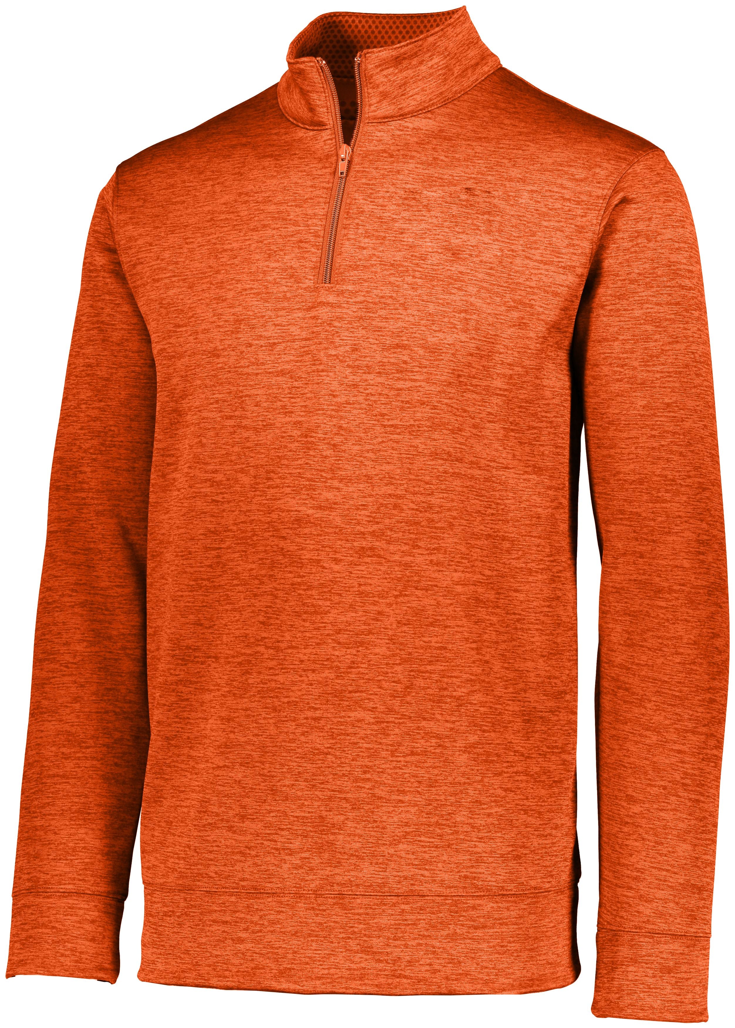Augusta Sportswear Stoked Tonal Heather Pullover in Orange  -Part of the Adult, Adult-Pullover, Augusta-Products, Outerwear, Tonal-Fleece-Collection product lines at KanaleyCreations.com