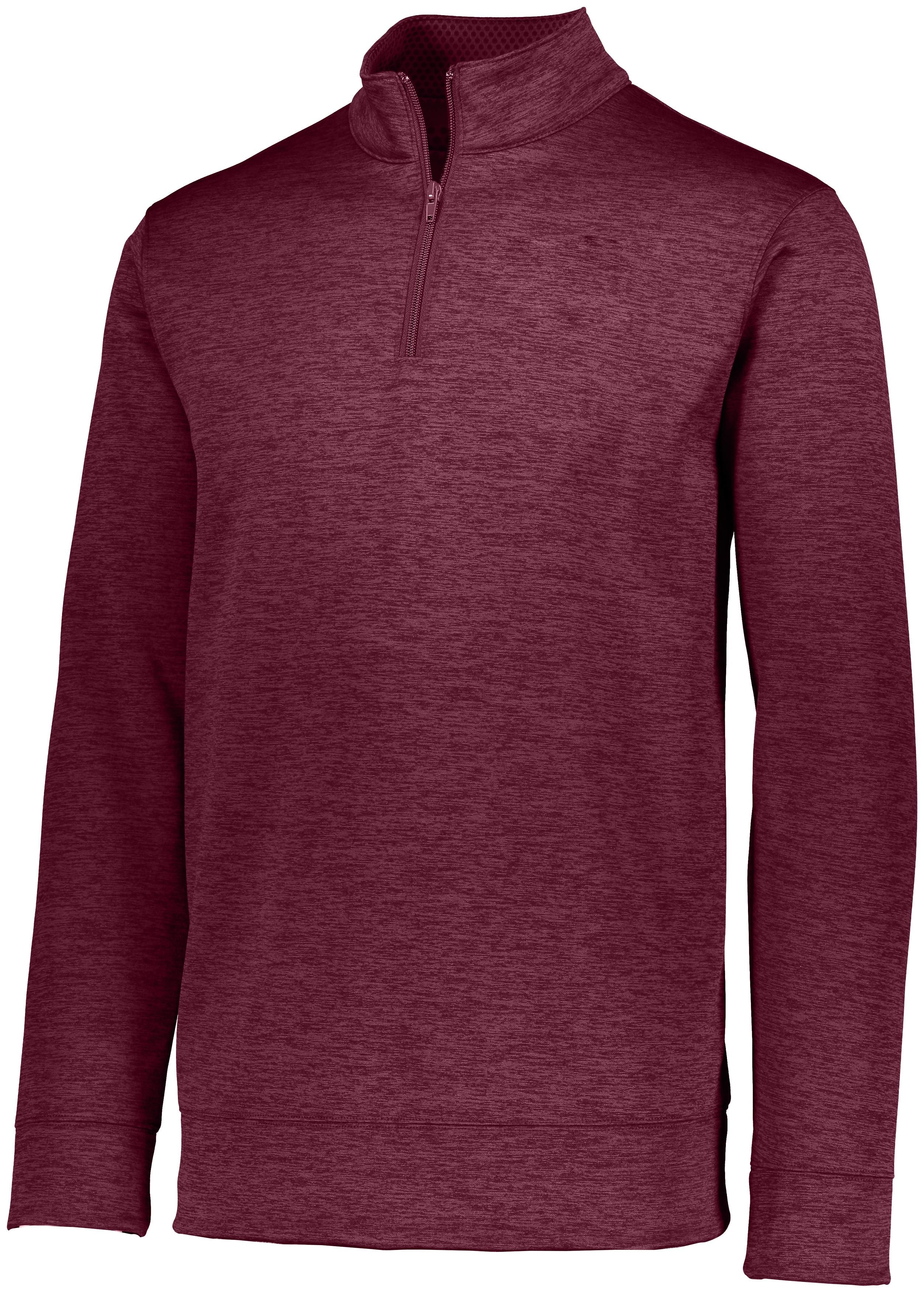 Augusta Sportswear Stoked Tonal Heather Pullover in Maroon  -Part of the Adult, Adult-Pullover, Augusta-Products, Outerwear, Tonal-Fleece-Collection product lines at KanaleyCreations.com