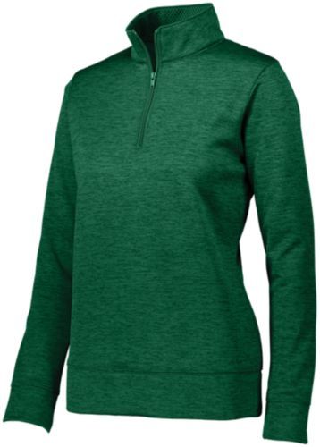 Augusta Sportswear Ladies Stoked Tonal Heather Pullover in Dark Green  -Part of the Ladies, Ladies-Pullover, Augusta-Products, Outerwear, Tonal-Fleece-Collection product lines at KanaleyCreations.com