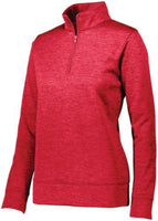 Augusta Sportswear Ladies Stoked Tonal Heather Pullover in Red  -Part of the Ladies, Ladies-Pullover, Augusta-Products, Outerwear, Tonal-Fleece-Collection product lines at KanaleyCreations.com