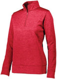 Augusta Sportswear Ladies Stoked Tonal Heather Pullover in Red  -Part of the Ladies, Ladies-Pullover, Augusta-Products, Outerwear, Tonal-Fleece-Collection product lines at KanaleyCreations.com