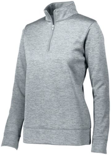 Augusta Sportswear Ladies Stoked Tonal Heather Pullover in Silver  -Part of the Ladies, Ladies-Pullover, Augusta-Products, Outerwear, Tonal-Fleece-Collection product lines at KanaleyCreations.com