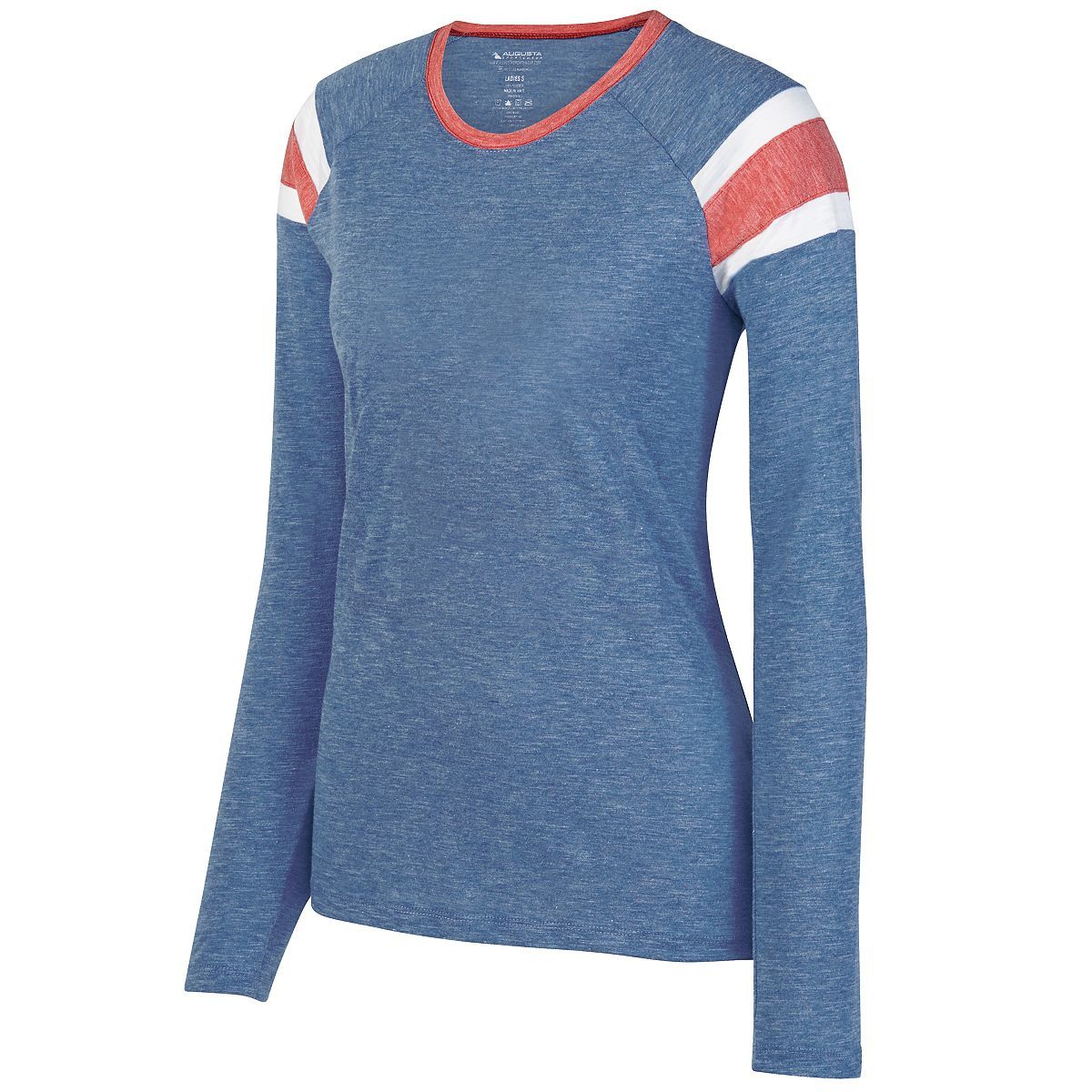 Augusta Sportswear Ladies Long Sleeve Fanatic Tee in Royal/Red/White  -Part of the Ladies, Ladies-Tee-Shirt, T-Shirts, Augusta-Products, Shirts product lines at KanaleyCreations.com
