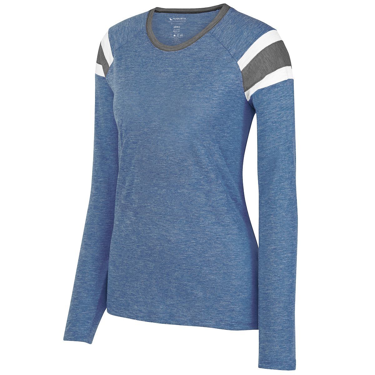 Augusta Sportswear Ladies Long Sleeve Fanatic Tee in Royal/Slate/White  -Part of the Ladies, Ladies-Tee-Shirt, T-Shirts, Augusta-Products, Shirts product lines at KanaleyCreations.com