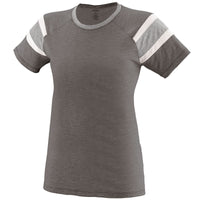 Augusta Sportswear Girls Fanatic Tee in Slate/Athletic Heather/White  -Part of the Girls, T-Shirts, Augusta-Products, Girls-Tee-Shirt, Shirts product lines at KanaleyCreations.com