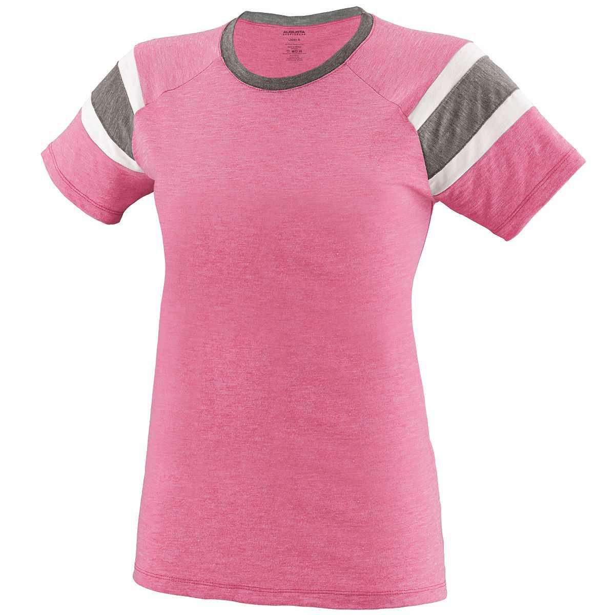 Augusta Sportswear Girls Fanatic Tee in Power Pink/Slate/White  -Part of the Girls, T-Shirts, Augusta-Products, Girls-Tee-Shirt, Shirts product lines at KanaleyCreations.com