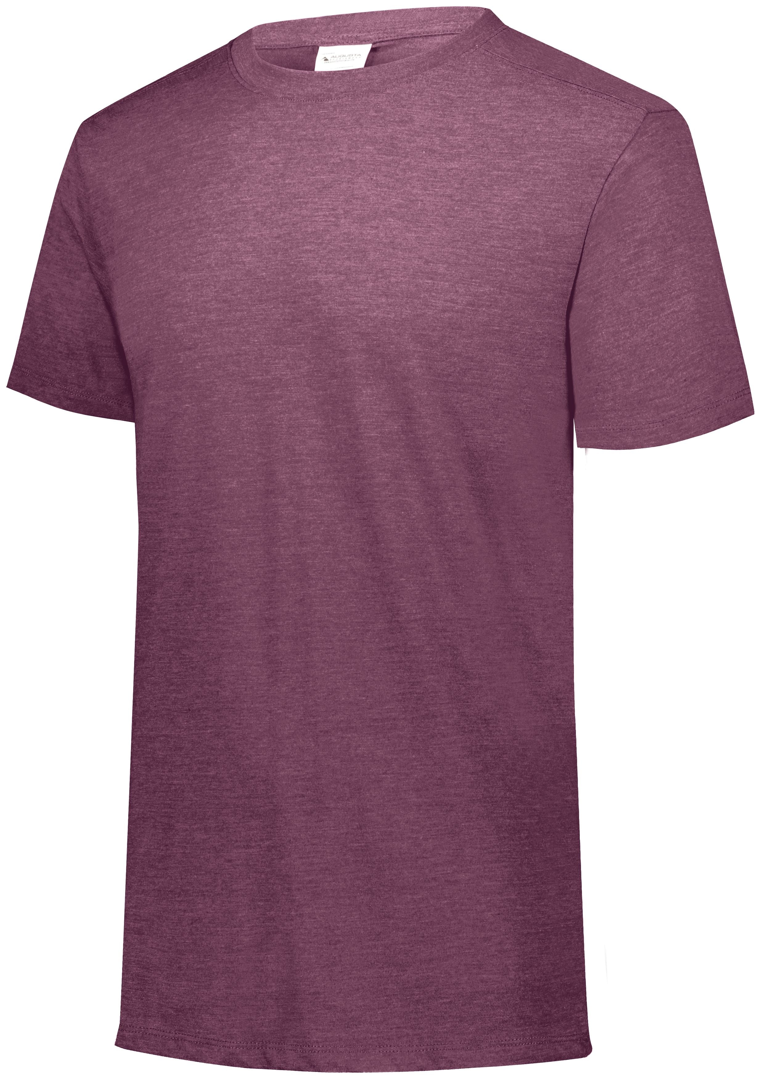Augusta Sportswear Youth Tri-Blend T-Shirt in Maroon Heather  -Part of the Youth, Youth-Tee-Shirt, T-Shirts, Augusta-Products, Shirts product lines at KanaleyCreations.com