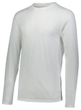 Augusta Sportswear Youth Tri-Blend Long Sleeve Crew in White  -Part of the Youth, Augusta-Products product lines at KanaleyCreations.com