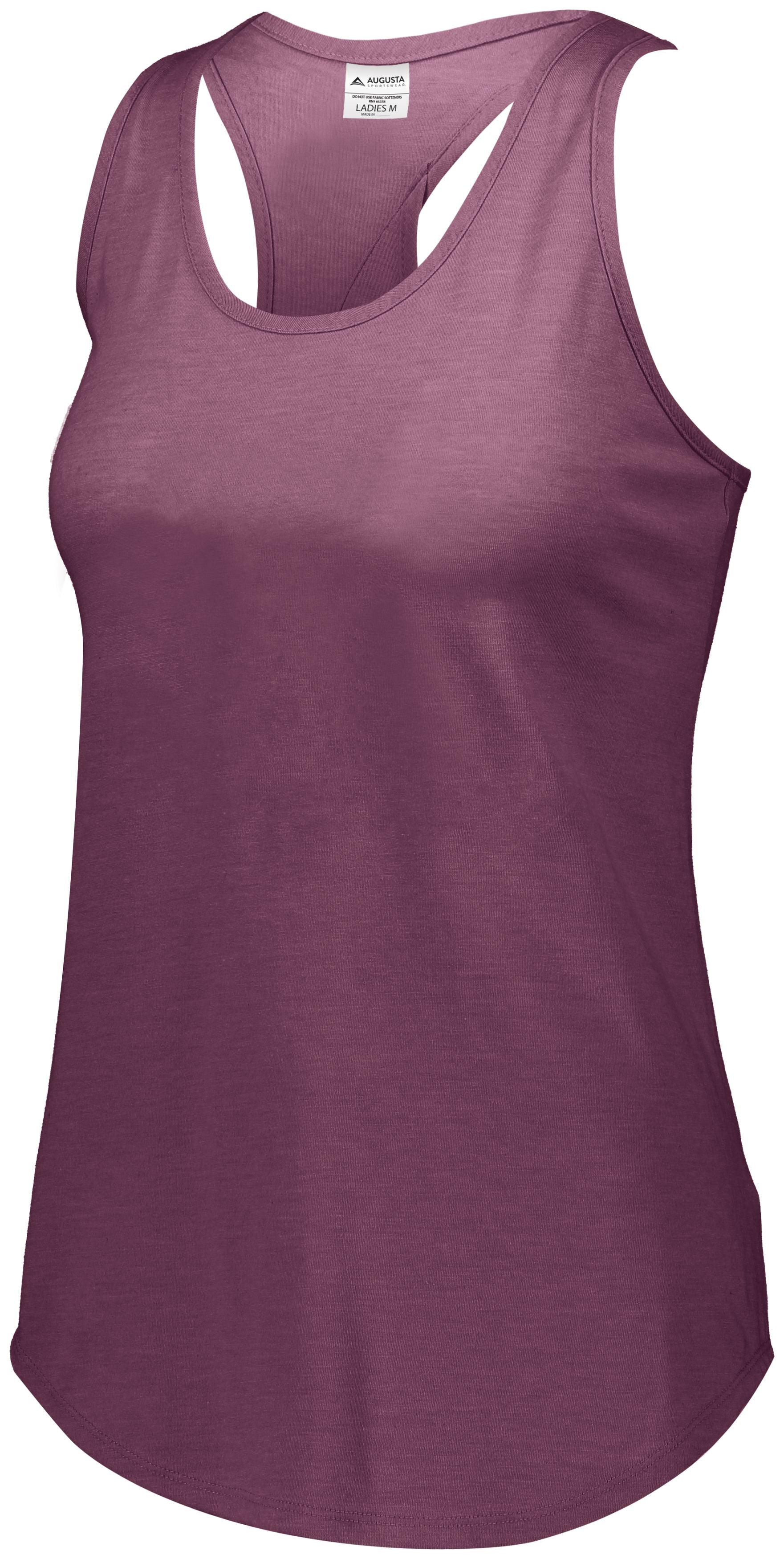 Augusta Sportswear Girls Lux Tri-Blend Tank in Maroon Heather  -Part of the Girls, Augusta-Products, Girls-Tank, Shirts product lines at KanaleyCreations.com