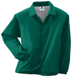 Augusta Sportswear Youth Nylon Coach'S Jacket in Dark Green  -Part of the Youth, Youth-Jacket, Augusta-Products, Outerwear product lines at KanaleyCreations.com