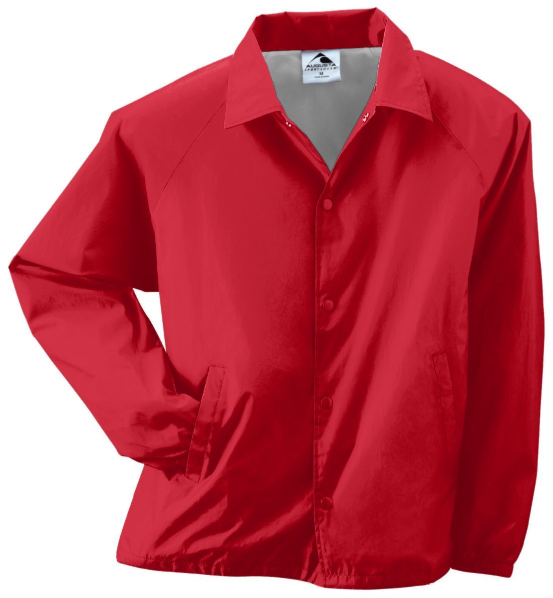 Augusta Sportswear Youth Nylon Coach'S Jacket in Red  -Part of the Youth, Youth-Jacket, Augusta-Products, Outerwear product lines at KanaleyCreations.com