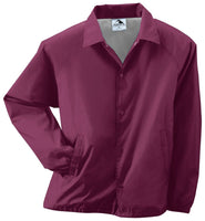 Augusta Sportswear Youth Nylon Coach'S Jacket in Maroon  -Part of the Youth, Youth-Jacket, Augusta-Products, Outerwear product lines at KanaleyCreations.com