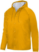 Augusta Sportswear Hooded Coach'S Jacket in Gold  -Part of the Adult, Adult-Jacket, Augusta-Products, Outerwear product lines at KanaleyCreations.com