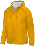 Augusta Sportswear Hooded Coach'S Jacket in Gold  -Part of the Adult, Adult-Jacket, Augusta-Products, Outerwear product lines at KanaleyCreations.com