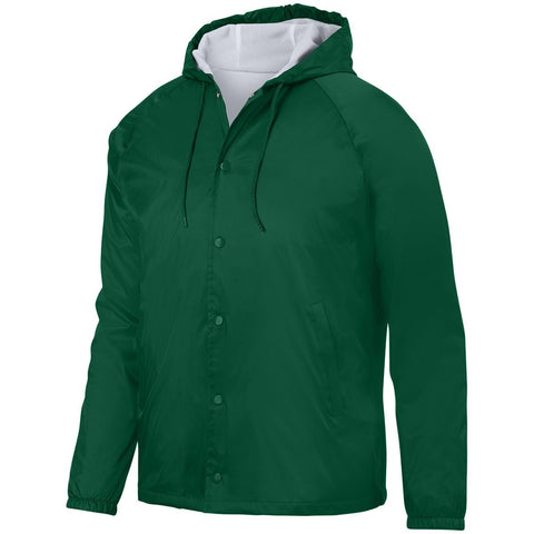 Augusta Sportswear Hooded Coach'S Jacket in Dark Green  -Part of the Adult, Adult-Jacket, Augusta-Products, Outerwear product lines at KanaleyCreations.com