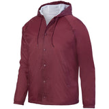 Augusta Sportswear Hooded Coach'S Jacket in Maroon  -Part of the Adult, Adult-Jacket, Augusta-Products, Outerwear product lines at KanaleyCreations.com