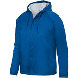 Augusta Sportswear Hooded Coach'S Jacket in Royal  -Part of the Adult, Adult-Jacket, Augusta-Products, Outerwear product lines at KanaleyCreations.com