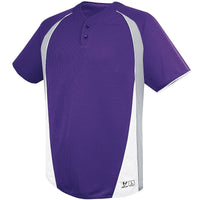 Augusta Sportswear Ace Two-Button Jersey in Purple/Silver Grey/White  -Part of the Adult, Adult-Jersey, Augusta-Products, Baseball, Shirts, All-Sports, All-Sports-1 product lines at KanaleyCreations.com