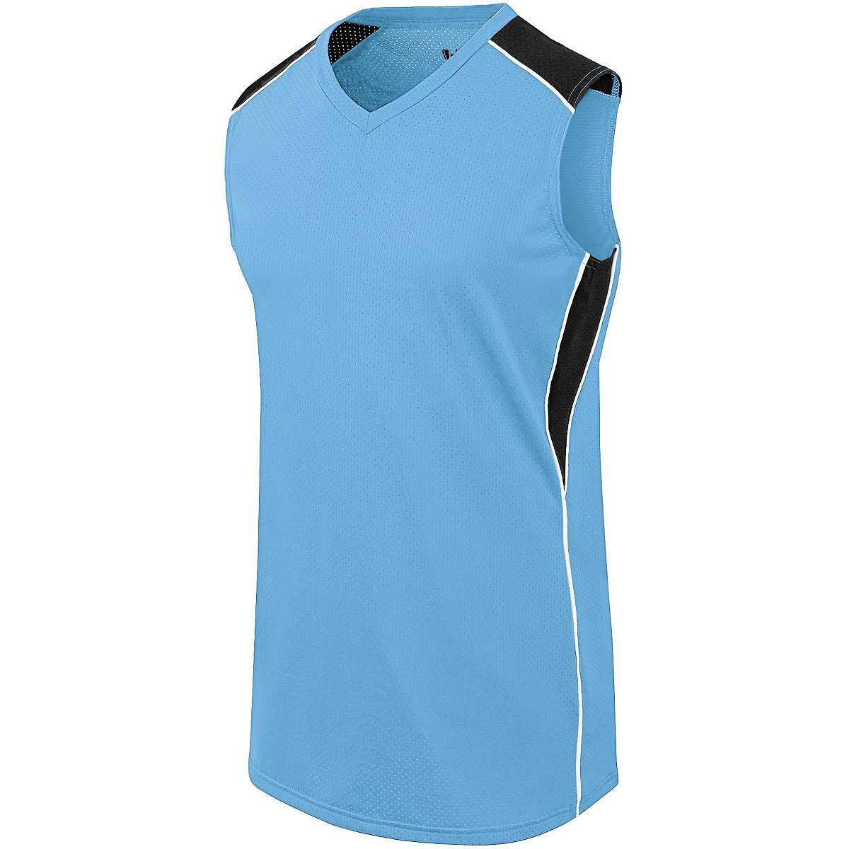 Augusta Sportswear Ladies Dynamite Jersey in Columbia Blue/Black/White  -Part of the Ladies, Ladies-Jersey, Augusta-Products, Softball, Shirts product lines at KanaleyCreations.com